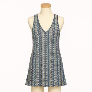 AQUA by Bloomingdales Womens Medium Crochet Sleeveless Boho Dress EUC